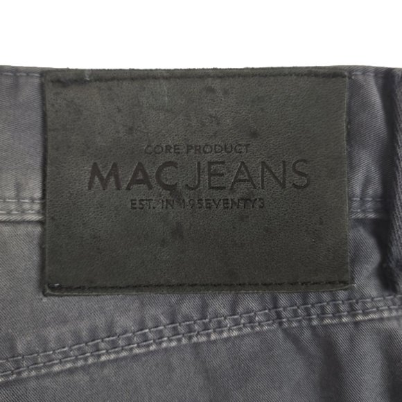 Mac Jeans Ben Worker Pants Reg Fit Flat Front Straight Leg Flap Pockts Gray $225 - Picture 5 of 14